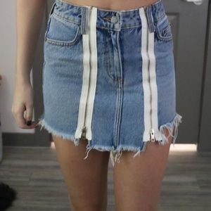 Carmar LF denim skirt with zippers